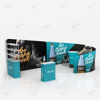 3x6 M Installation rapide Tube en alliage d'aluminium Stand d'exposition 10x20ft Portable Standard Trade Show Booth Display