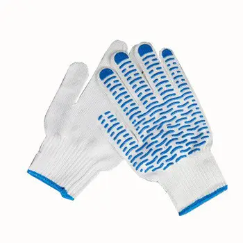 PVC wavy coated cotton gloves, more durable and skid resistant