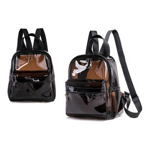 Cổ điển nhỏ xem qua PVC bagpack của phụ nữ <span class=keywords><strong>mini</strong></span> rõ ràng Ba lô - Product Image 1