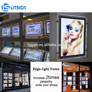Nuevo LITSIGN, Marco de Acrílico Rectangular Colgante Personalizable A1 A2 A3 A4, Pantalla Publicitaria, Porta Pósteres, Caja de Luz, Marco LED para Fotografía - Product Image 4