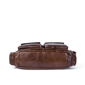 italiano para hombre de cuero genuino mensajero maletín dimensiones archivos bolsas de hombro Cro para portátil 8920 - Product Image 4