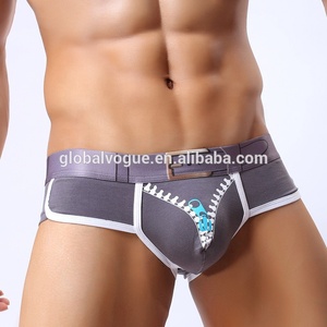 Nuovi Boxer da <span class=keywords><strong>Uomo</strong></span> 2017 in Cotone a Vita Media, Traspiranti con Tasca con Cerniera, <span class=keywords><strong>Slip</strong></span> Trasparenti Tinta Unita con Stampa Ghiaccio - Product Image 2