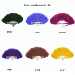 Vintage Style Pliant Portatif danse Marabou Plume Ventilateur Clapet Accessoires - Product Image 1