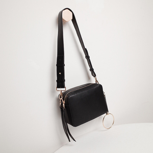 Angedanlia nouvelle arrivée <span class=keywords><strong>mini</strong></span> <span class=keywords><strong>vert</strong></span> double fermeture éclair personnalisé PU <span class=keywords><strong>sac</strong></span> à bandoulière avec cercle en métal accessoires - Product Image 5