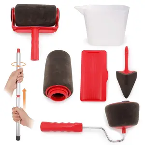 Kit de rolo de pintura, pro edger, diy, escova, cabo para parede, pintura, corredor, ferramenta de rolo, decorativa de parede