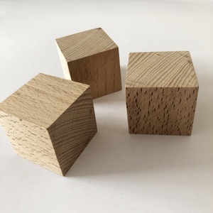 Cube en bois de hêtre 4x4CM, bloc vierge naturel, pour <span class=keywords><strong>l</strong></span>'artisanat des enfants, bloc de cube inachevé, livraison gratuite - Product Image 3