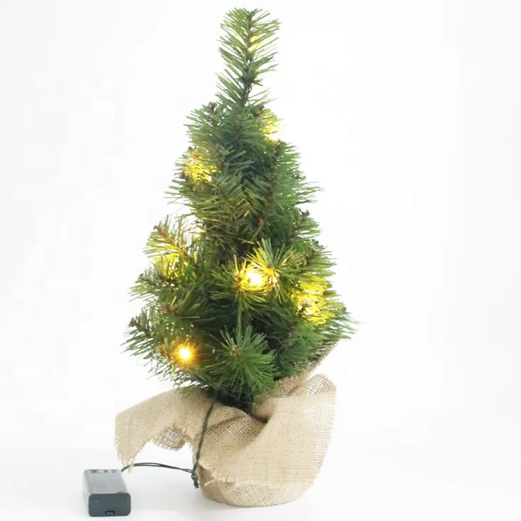 Alimentato a batteria Ha Condotto La luce up Navidad da tavolo mini albero Di Natale per la casa e auto decorazione
