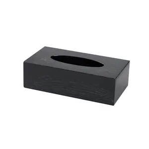 Коробка для салфеток из черной/коричневой кожи, прямоугольная коробка для салфеток с кожаным чехлом