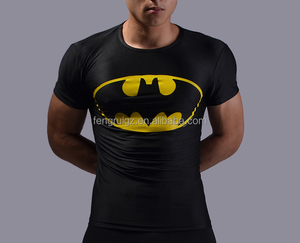 Camiseta de <span class=keywords><strong>la</strong></span> impresión 3D de <span class=keywords><strong>la</strong></span> <span class=keywords><strong>manga</strong></span> 3D del palo del <span class=keywords><strong>gimnasio</strong></span> del super héroe de los hombres de encargo - Product Image 2