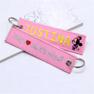 Porte-clés d'avion en tissu de broderie de logo de marque personnalisée de conception bon marché en gros pour avant le <span class=keywords><strong>vol</strong></span> - Product Image 4