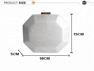 Géométrie de soirée sac argenté blanc embrayages de <span class=keywords><strong>mariage</strong></span> pour transporter - Product Image 6