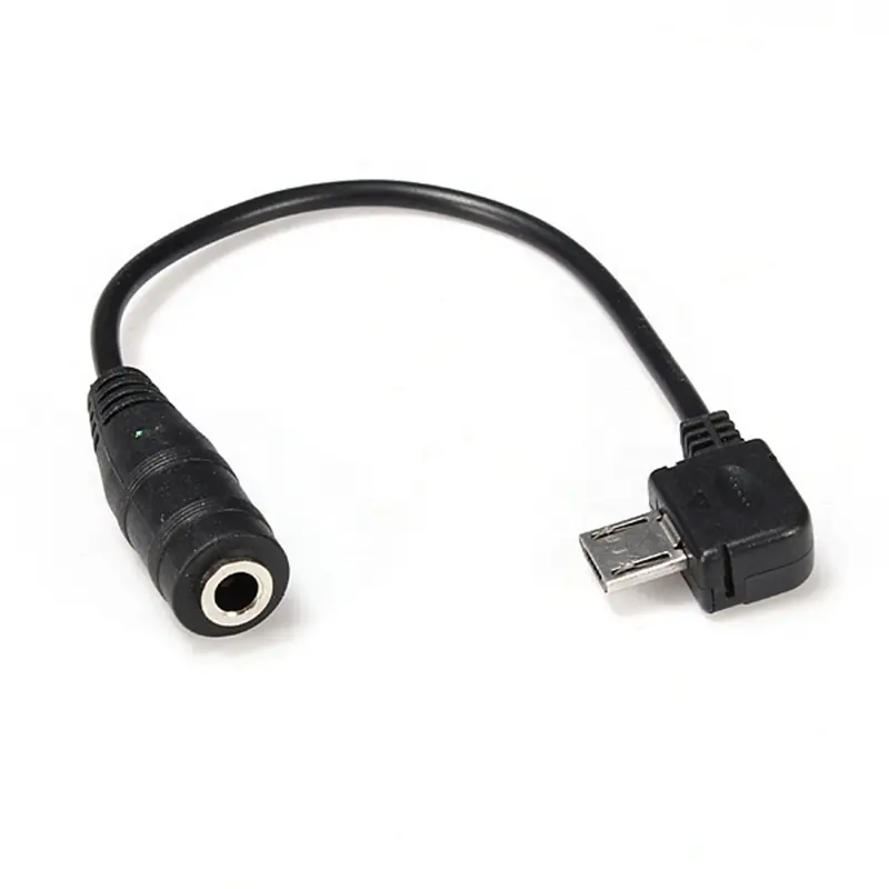 Male Micro USB Jack To 3.5MM Female Socket Audio Cable