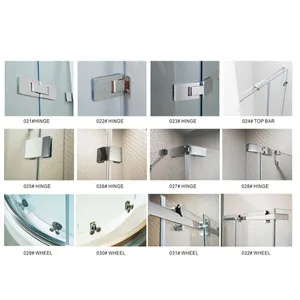 Customized SUS304 shower room hardware tempered glass door shower room for hotel
