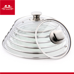 2018 <span class=keywords><strong>Amazon</strong></span> Vente Chaude Trempé Couvercle En Verre Avec Acier Inoxydable 304 Jante pour Autocuiseur - Product Image 2