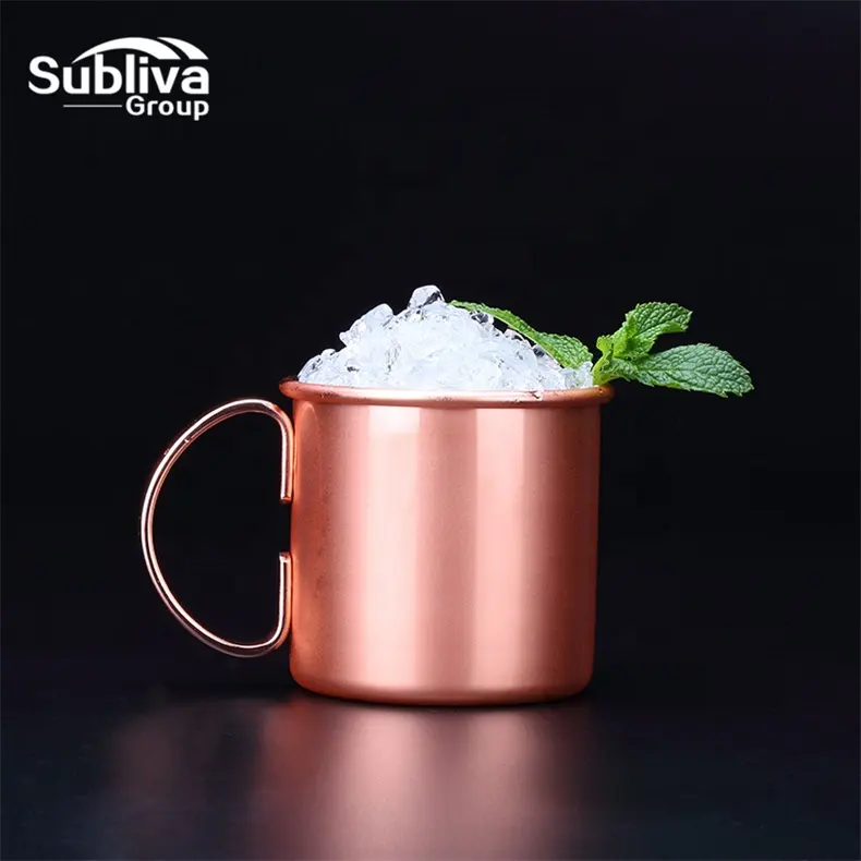 Nhà Sản Xuất Đồng Moscow Mule Mug 480Ml Rắn Không Gỉ Cổ Điển Mug Cá Nhân Với Hai Màu