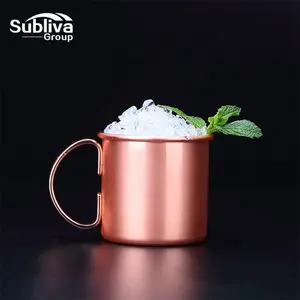 Manufacturer Copper Moscow Mule Mug 480ml Solid Stainless Classic Mug Personalized with Two Color