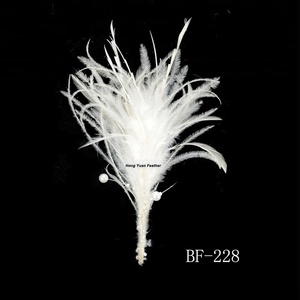 Mariée <span class=keywords><strong>boutonnière</strong></span> Corsage broche en plumes pour les costumes pour hommes robe tempérament corsage accessoires d'ornement - Product Image 2