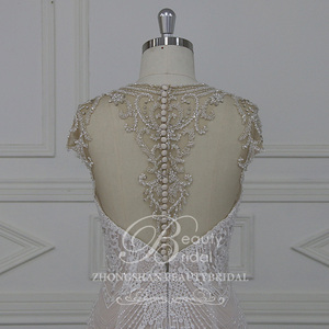 Vestido de Novia <span class=keywords><strong>Civil</strong></span> con Lazo y Pedrería, Vestido de Novia Estilo Sirena - Product Image 4