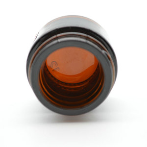 <span class=keywords><strong>0</strong></span>,33 oz de vidrio ámbar tarro de crema blanco con junta de - Product Image 3