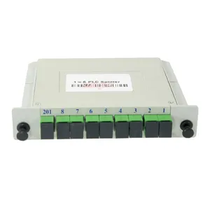 1:8 كاسيت PLC الخائن SC/APC مصغرة المكونات في الألياف فاصل بصري 1x8