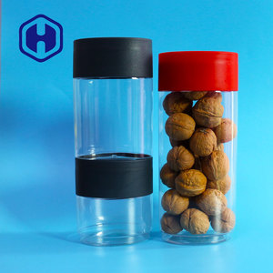 Oval plana lata <span class=keywords><strong>de</strong></span> fruta seca tarro <span class=keywords><strong>de</strong></span> plástico para <span class=keywords><strong>mascotas</strong></span> contenedor <span class=keywords><strong>de</strong></span> almacenamiento apilable loco latas con tornillo tapa - Product Image 3