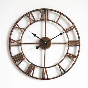 Nero antico Metallo <span class=keywords><strong>Orologio</strong></span> <span class=keywords><strong>Da</strong></span> <span class=keywords><strong>Parete</strong></span> Decorativo 16 'di Ferro <span class=keywords><strong>Numeri</strong></span> <span class=keywords><strong>Romani</strong></span> 40 centimetri OROLOGI <span class=keywords><strong>Da</strong></span> <span class=keywords><strong>Parete</strong></span> Movimento Al Quarzo Soggiorno Antico stile - Product Image 2