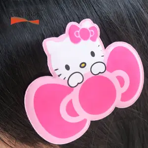 Bebek Kız için sevimli Siyah Polka Dot PVC Saç Yay