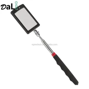 Telescoping Kit alat Pick Up magnetik, cermin inspeksi dengan lampu LED untuk perbaikan mobil