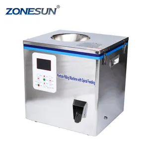 Zonesun máquina de enchimento de grãos de café, máquina de enchimento de grãos de café, máquina de pesagem semi automática