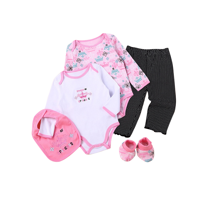 5 шт комплекты комбинезоны с детским свитерком брюки носки новорожденный одежда для малышей хлопок боди для малышей