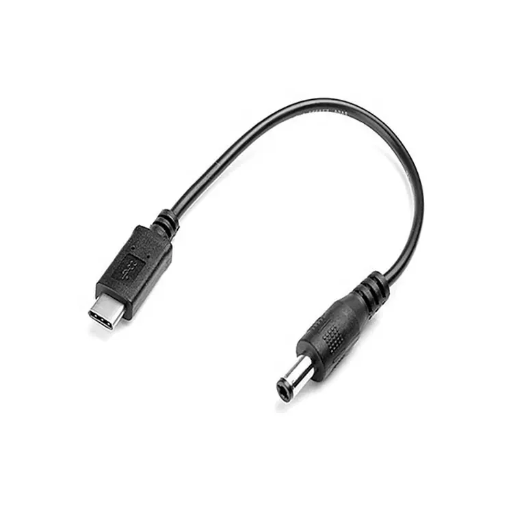 5V 9V 12V USB 3,1 tipo C a DC 5,5 de 2,5mm de Cable de carga rápida de