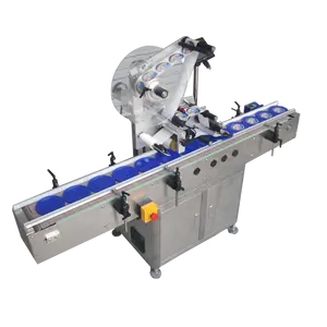 Automatic labeling machine for flat top and bottom bottle cans sticker labeller with high speed case for box label applicator