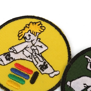 Ronde Vorm Speelgoed Kleding Stof Labels Custom Leuke Cartoon Kinderen Logo School Geborduurde Patches voor Uniformen - Product Image 3