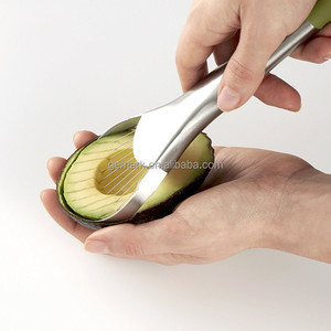 De acero inoxidable de aguacate cortadora aguacate herramienta aguacate pitter con mango de plástico - Product Image 4
