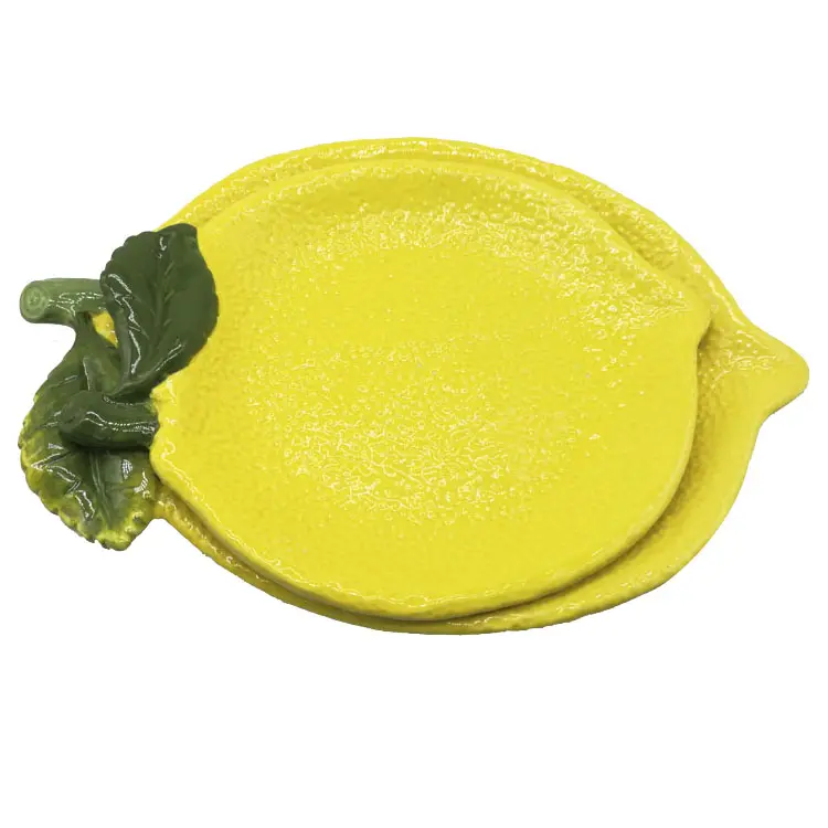 customized lemon for kids set cute porcelain Decoration crafts Creative ceramic fruit dishes Food sweet plate sets dish