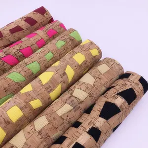 PU Cork Leather Fabric For Making Shoes Bags
