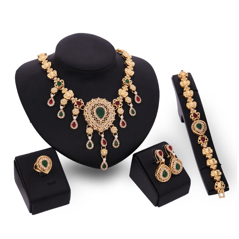 2019 Wholesale Cheaper Indian Stone Jewelry Set for Women