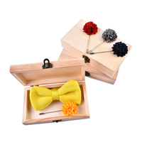 Emballage de boîte en bois personnalisé de qualité supérieure pour nœud papillon