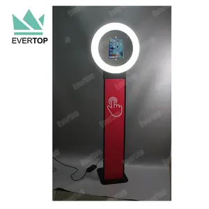 Photo Booth Kiosk PBF02 Portable Ringlight Photobooth For 9.7-12.9" Inch Ipad Air Mobile Display Public Photo Booth Kiosk With LED Ring Light