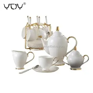 Wit porselein britse royal albert bone china thee koffie suiker bus set