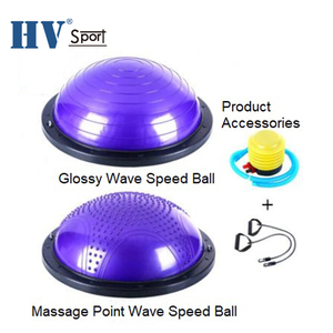 <span class=keywords><strong>Pilates</strong></span> formation PVC <span class=keywords><strong>ballon</strong></span> de yoga demi-boule avec poignée vague à billes à grande vitesse - Product Image 5