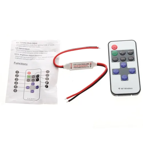 12V RF Wireless Remote Switch Controller Dimmer for Mini LED Strip Light