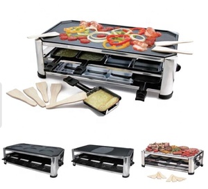 Gril de table à <span class=keywords><strong>raclette</strong></span> d'intérieur électrique de grande taille pour la fête - Product Image 1