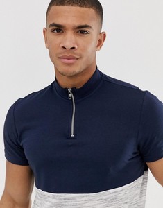 KY Premium Cotton Co-Ord Navy Combed T-Shirt Partial Zip Placket Short Sleeves Elastic Waist Training Wear <strong>Twin</strong> <strong>Set</strong> - Product Image 2