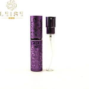Bouteille avec tube en verre pour <span class=keywords><strong>parfum</strong></span>, récipient en aluminium, de 8 ou 15ml, mini bouteille avec atomiseur rechargeable, vente en gros, pièces - Product Image 4