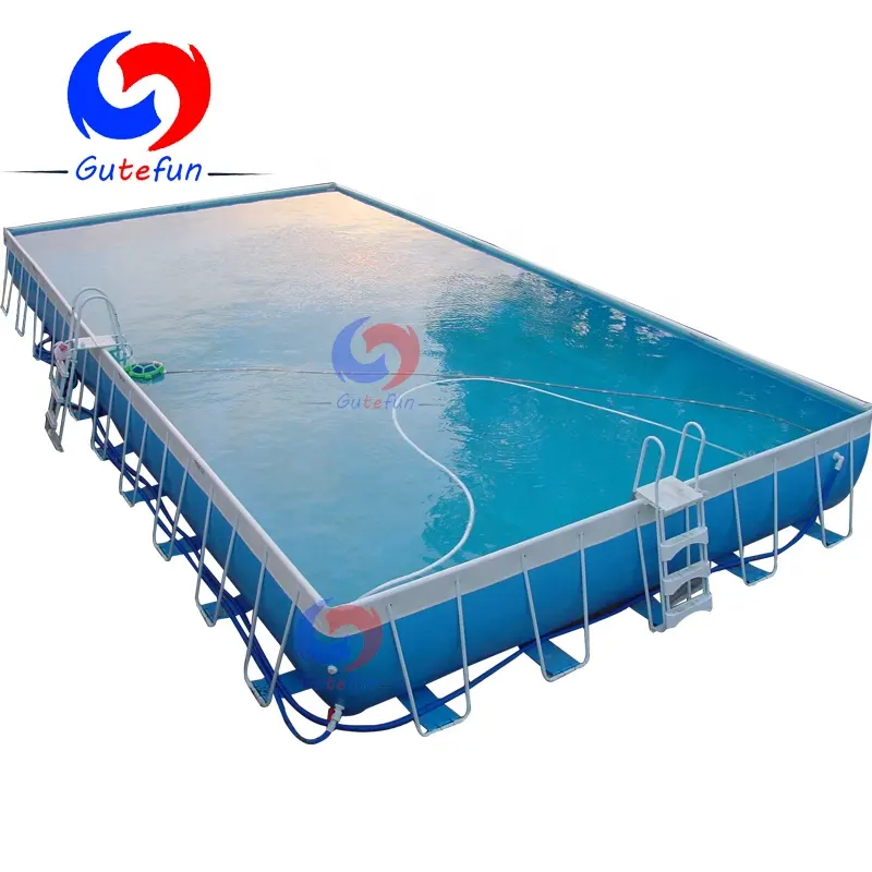 China primeira marca grande acima do solo da parede retangular do metal da marca da piscina para venda