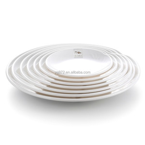 Guangzhou Jamie Nouveau Propre Conception Blanc Plat <span class=keywords><strong>Pas</strong></span> Cher Restaurant Mélamine <span class=keywords><strong>Assiette</strong></span> - Product Image 4