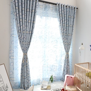 Nube Bambini <span class=keywords><strong>Tende</strong></span> di Stoffa <span class=keywords><strong>Per</strong></span> I Bambini Della Ragazza del Ragazzo Camera Da Letto Soggiorno Blu/Rosa Blackout Cortinas Custom Made <span class=keywords><strong>Tende</strong></span> - Product Image 2