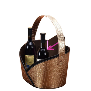 Factory Supplier Handmade Storage Basket Christmas Gift Basket Decorative PU Leather <strong>Easter</strong> Basket <strong>Hamper</strong> - Product Image 4