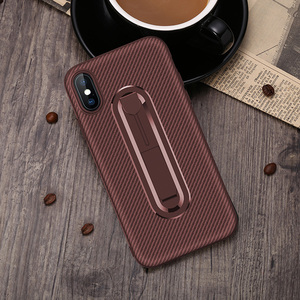 Terne protection corporelle béquille de fiber de Carbone de conception tpu coque De téléphone Portable étui pour iphone X/XS - Product Image 2
